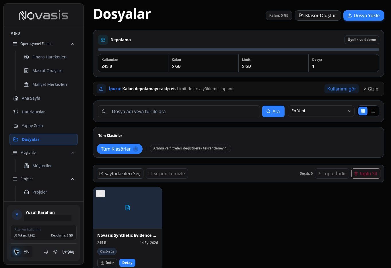 Dosyalar listesi